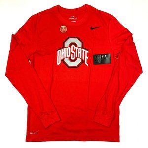 Men's Nike Ohio State Buckeyes Dri-Fit Long Sleeve Tee - OSU Red - M